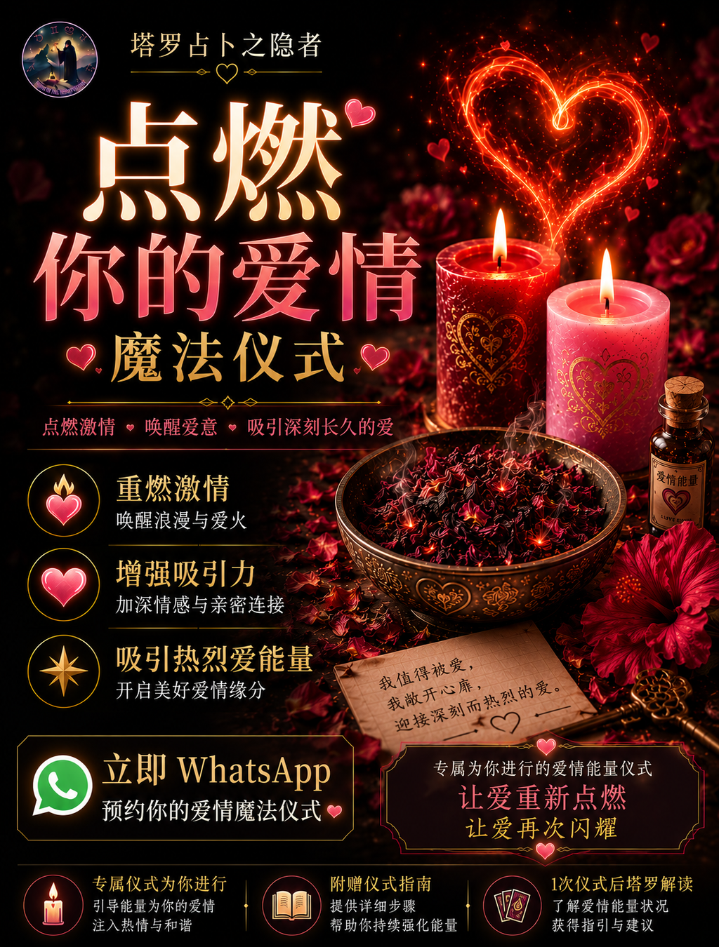 Herbal Premium Ritual - Ignite Your Love Life 高级草药魔法仪式 - 点燃您的爱情魔法仪式