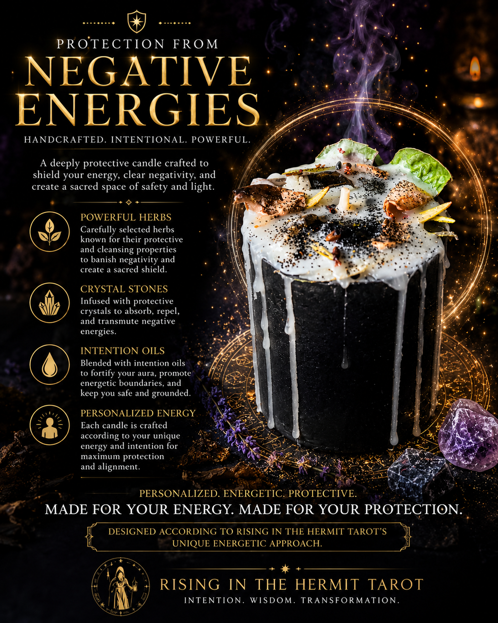 Protection from Negative Energies Magick Candle 抵御负能量魔法蜡烛