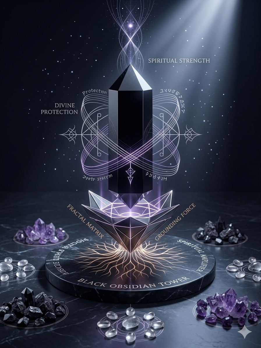 Protective Stone - Black Obsidian 能量水晶 - 黑曜石