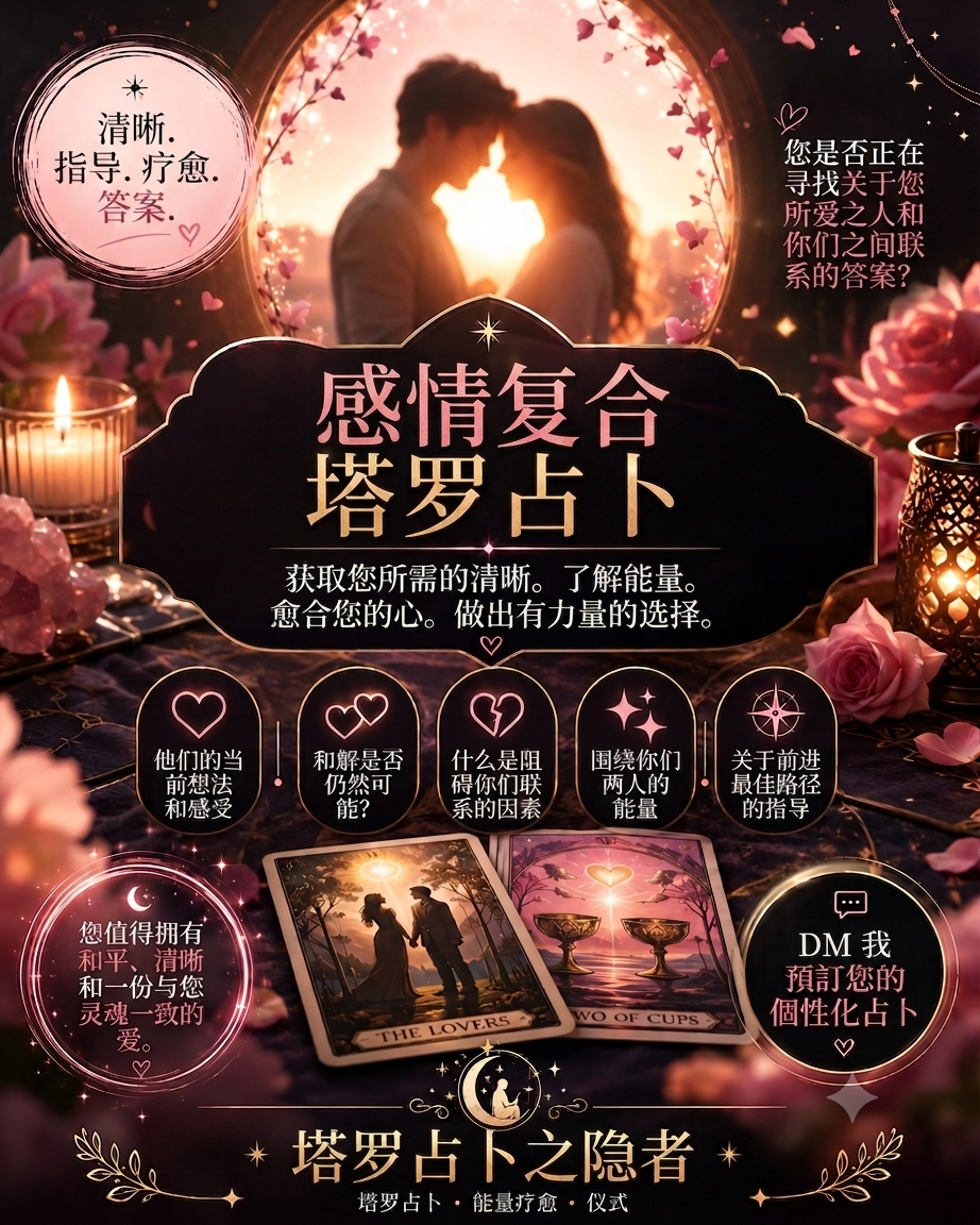 Tarot Reading - Reconciliation 塔罗牌占卜 -  感情复合