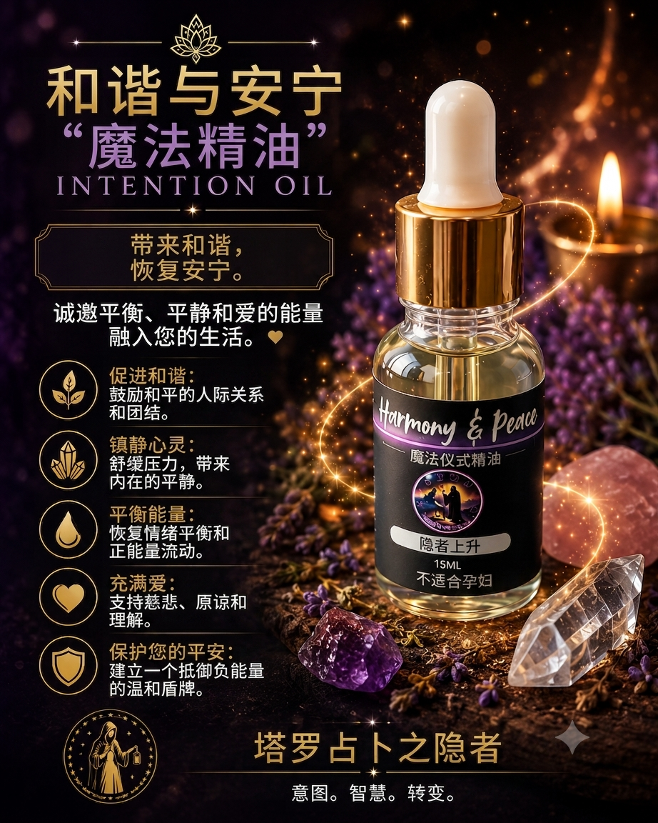 Harmony & Peace Intention Oil 和谐与安宁魔法精油