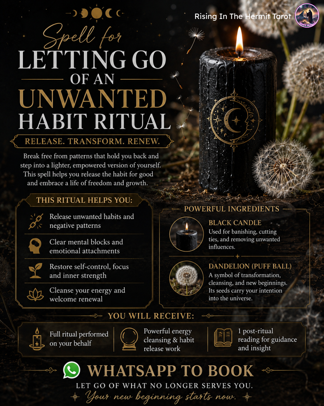 Herbal Premium Ritual - Spell for Letting Go of Unwanted Habit 高级草药魔法仪式 -  释放不良习惯魔法仪式