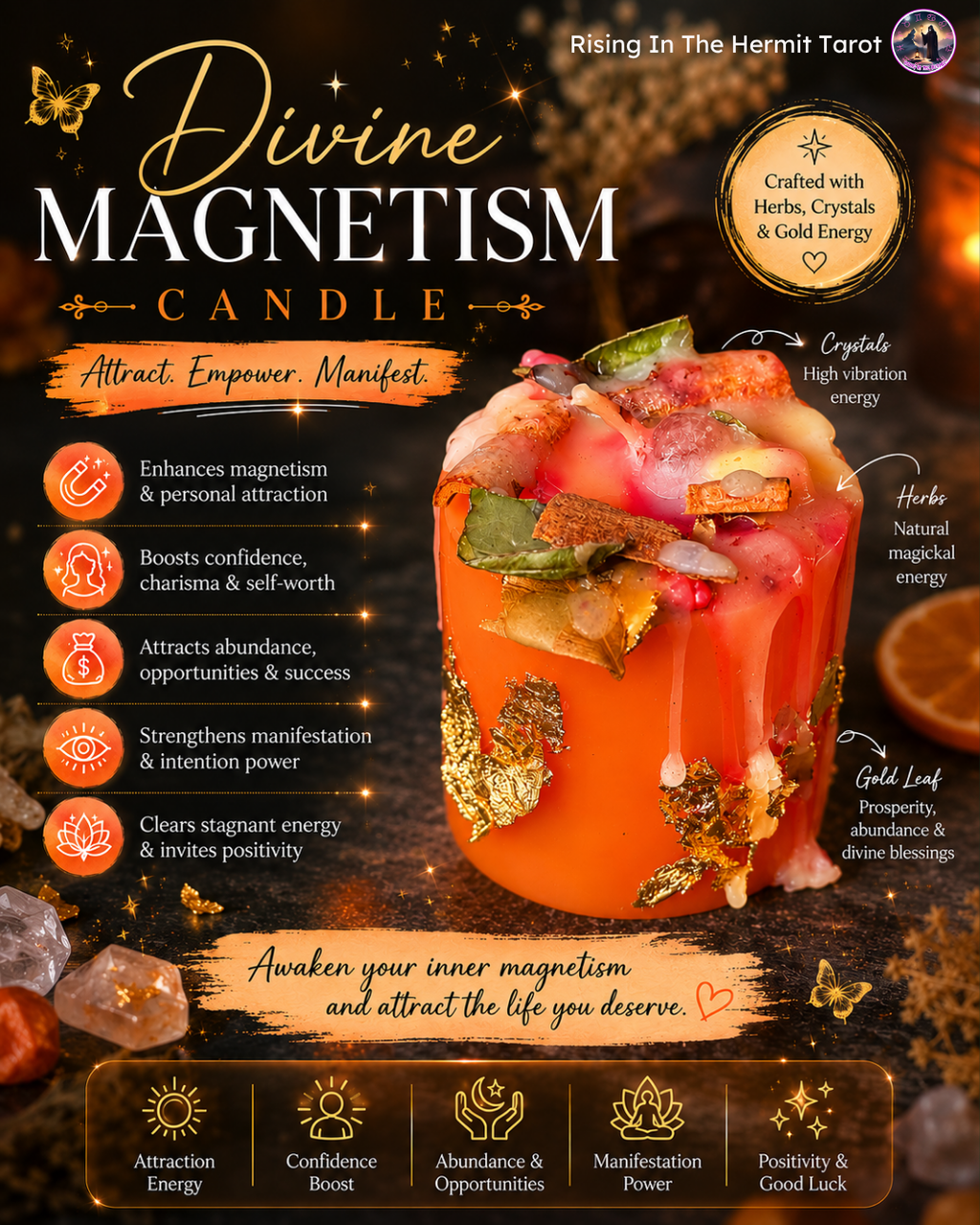 Divine Magnetism Magick Candle 神圣磁场吸引力魔法蜡烛