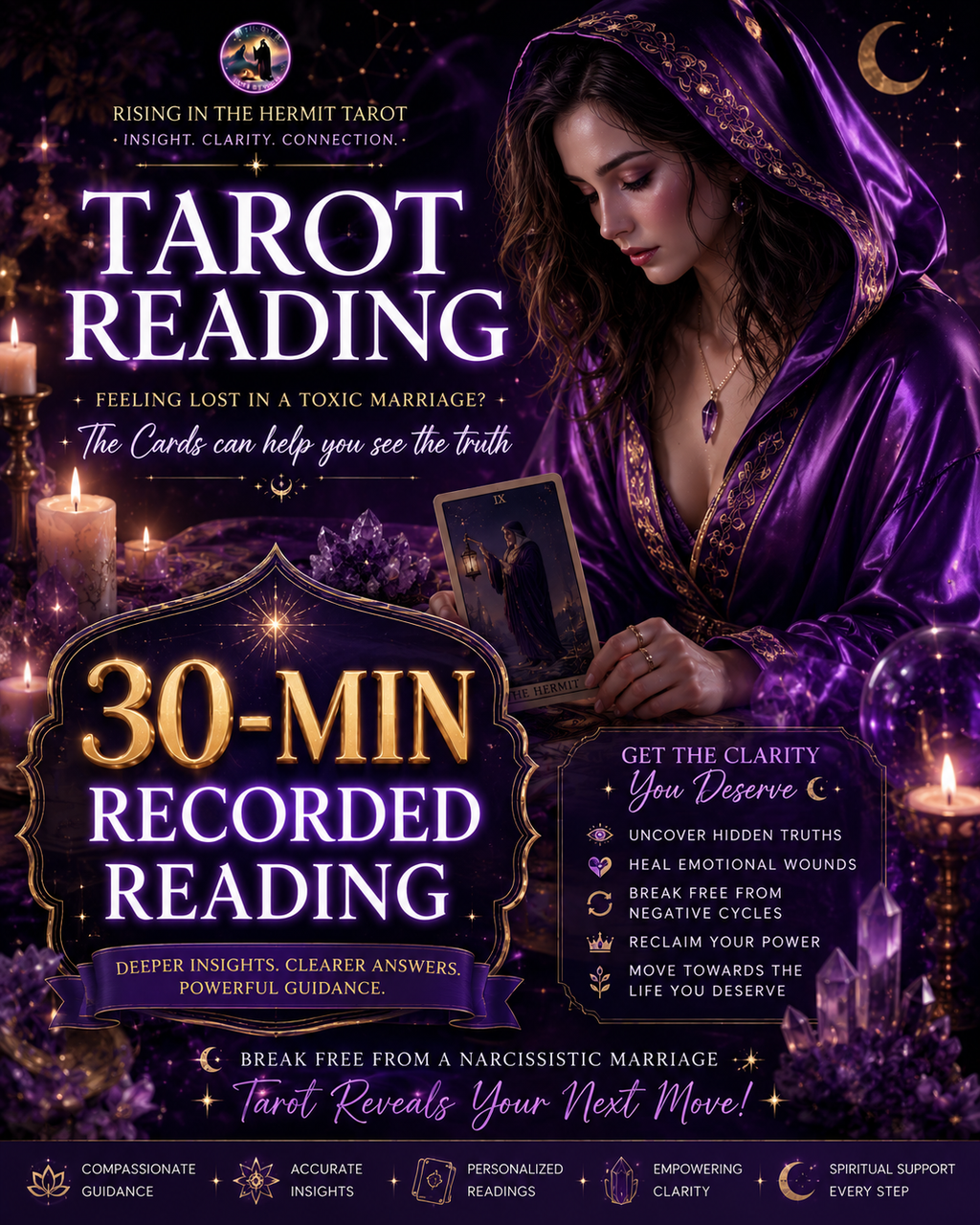 Tarot Reading - Stuck in a Narcissistic Marriage? 塔罗牌占卜 -  卡在自恋型婚姻困局？